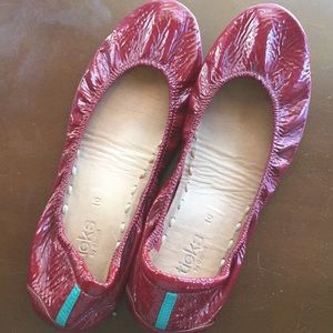 Ruby Red Patent Tieks